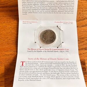 Heroes of Desert Storm $5 commemorative Coin